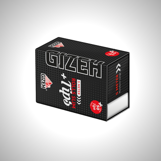 Gizeh Black Rolls Slim + Tips; 5m und 50 Filter